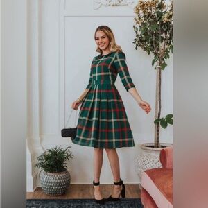 Ivy City Co Plaid Noelle Dress